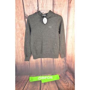 NEW OOFOS OOmy Knit Luxurious Women's Hoodie Gray Small $130 MSRP + Stretch Band